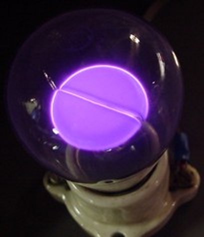 GE AR-1 bulb turned on