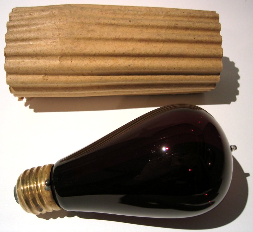 Ruby Red Carbon Darkroom Light Bulb with sleeve
