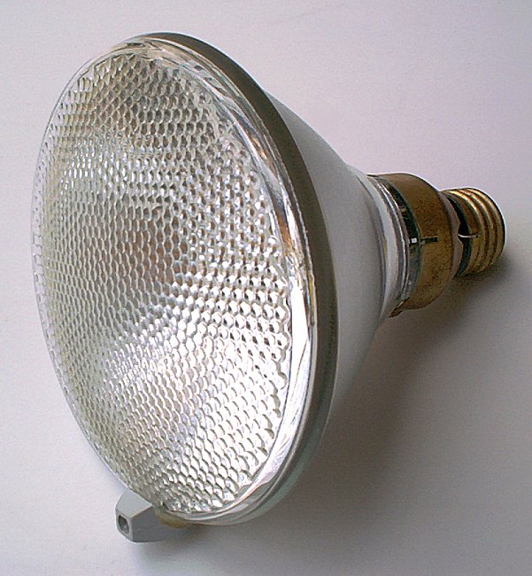 Notice the photocell sensor right under the floodlamp